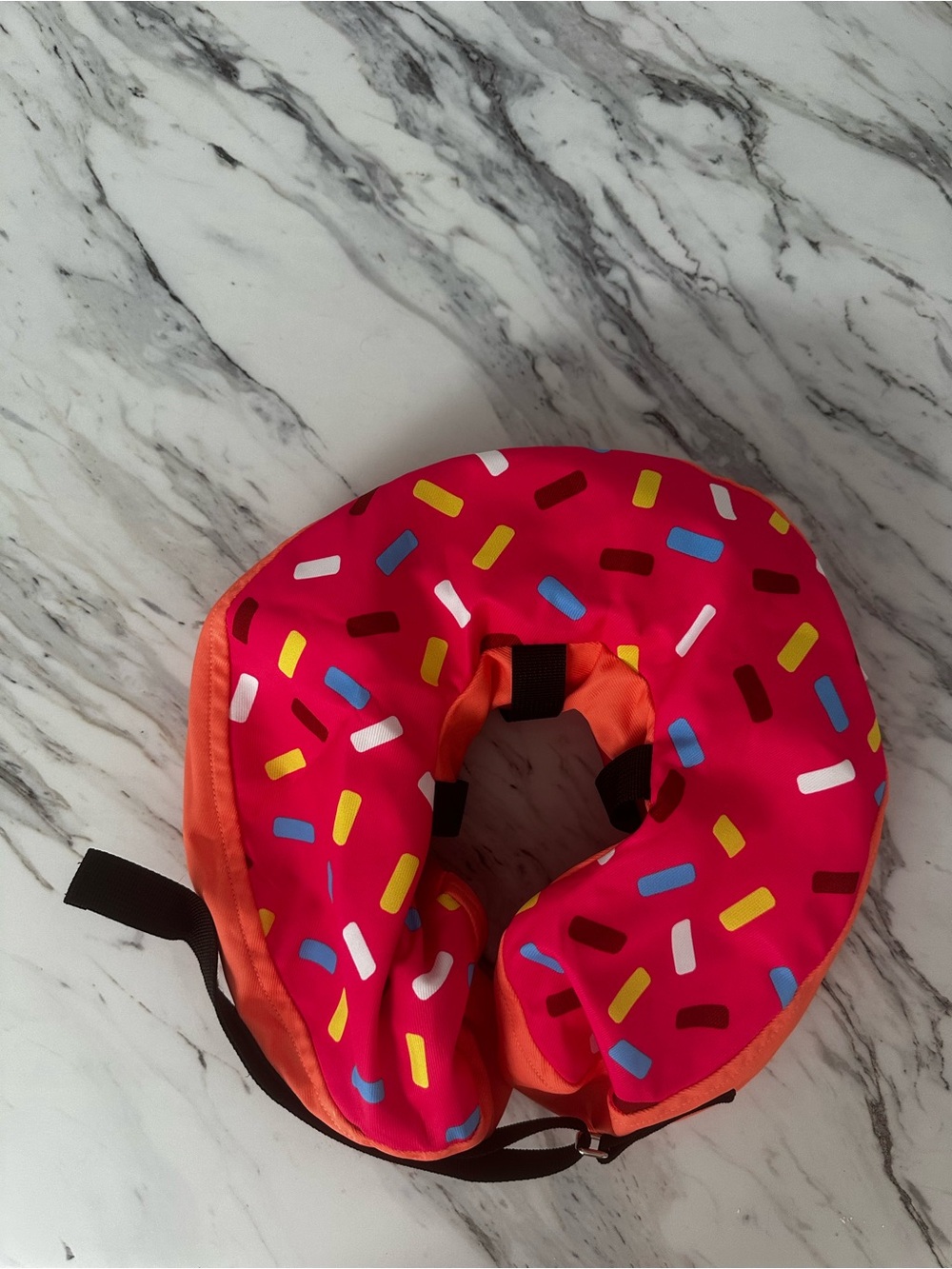Inflatable Pet‎ Cone Collar Pink Donut - Medium